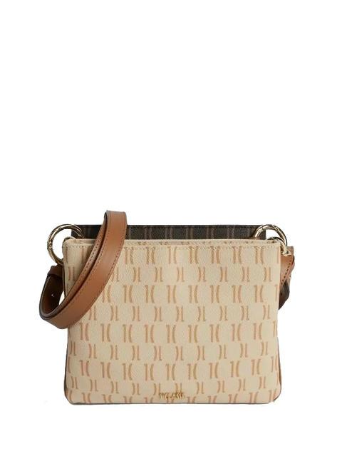 ALVIERO MARTINI PRIMA CLASSE MONOGRAM  Bolso bandolera doble marrón oscuro / crema - Bolsos Mujer