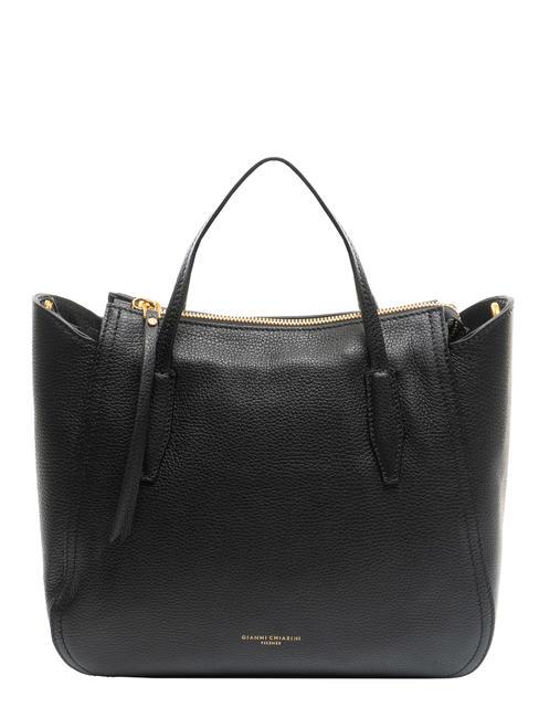 GIANNI CHIARINI MEGAN Bolso de mano, con bandolera, en piel. negro - Bolsos Mujer