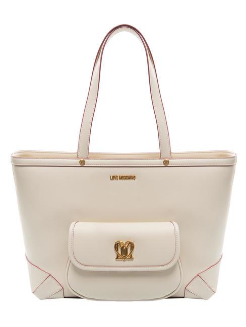 LOVE MOSCHINO TURN LOCK Bolsa de la compra Marfil - Bolsos Mujer