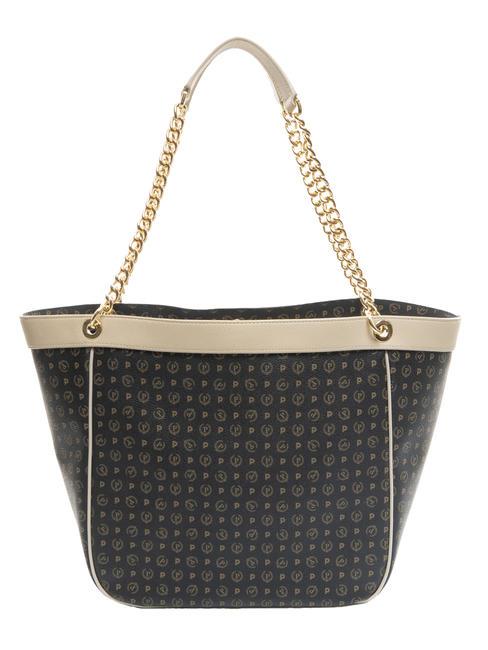 POLLINI HERITAGE Bolso bandolera transformable Negro / marfil - Bolsos Mujer