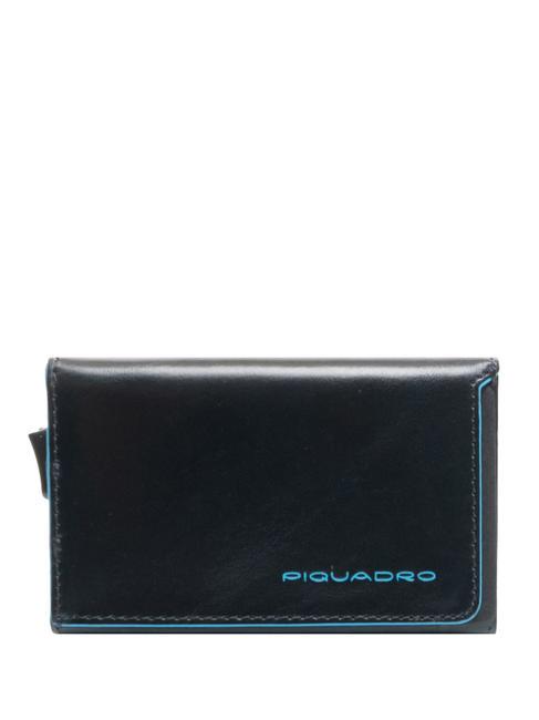 PIQUADRO BLUE SQUARE  Tarjetero con sistema slide azul - Carteras Hombre