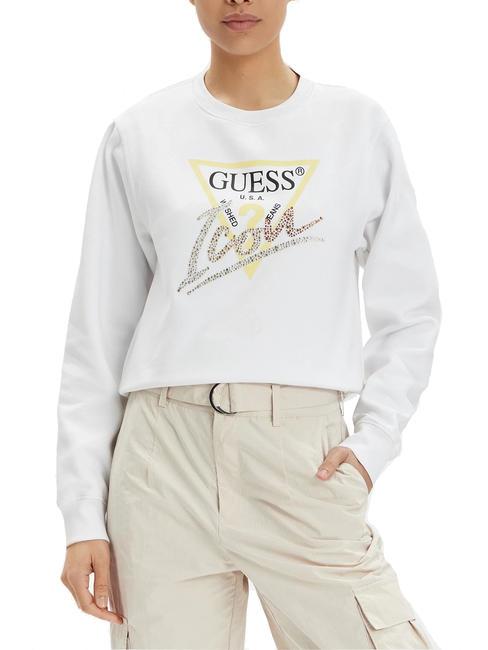 GUESS CN ICONIRT Sudadera con cuello redondo purwhite - Sudaderas de mujer