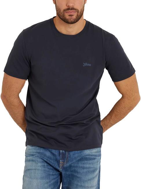 GUESS BASIC PIMA Camiseta de algodón elástico smartblue - camiseta