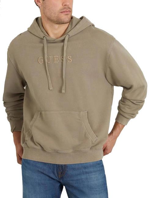 GUESS FINCH TERRY Sudadera con bolsillo y capucha gris pardo pizarra multi - Sudaderas