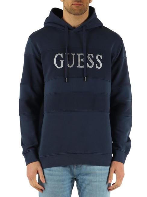 GUESS INSERTED Sudadera con logo y capucha smartblue - Sudaderas