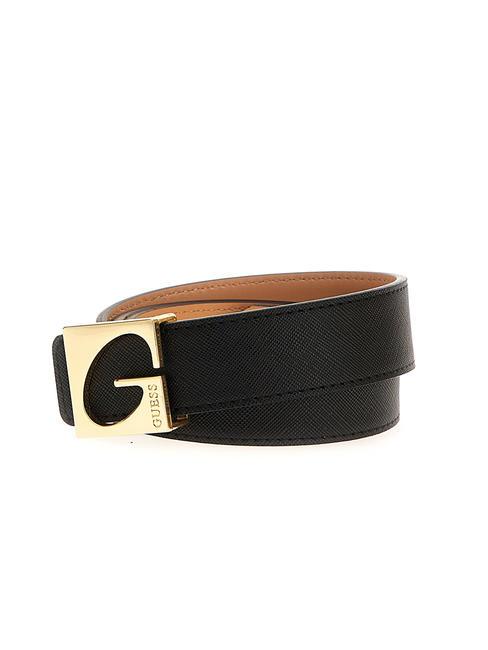 GUESS G BUCKLE cinturón con estampado saffiano NEGRO - Cinturones