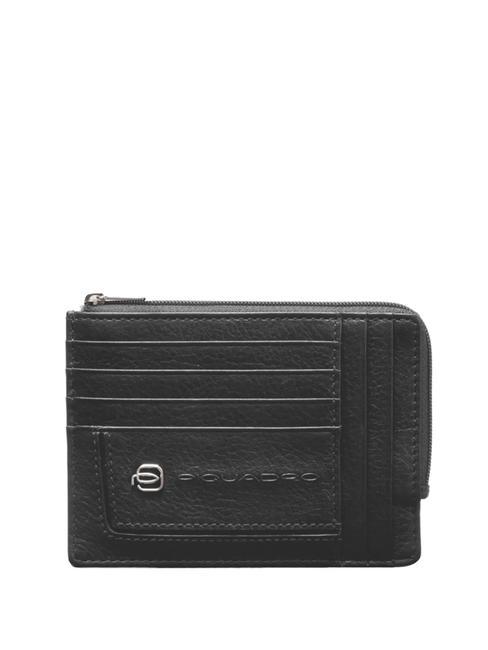 PIQUADRO VIBE  Monedero de piel negro - Carteras Hombre