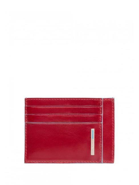 PIQUADRO Piquadro portacard Línea BLUE SQUARE, en piel. rojo - Carteras Hombre