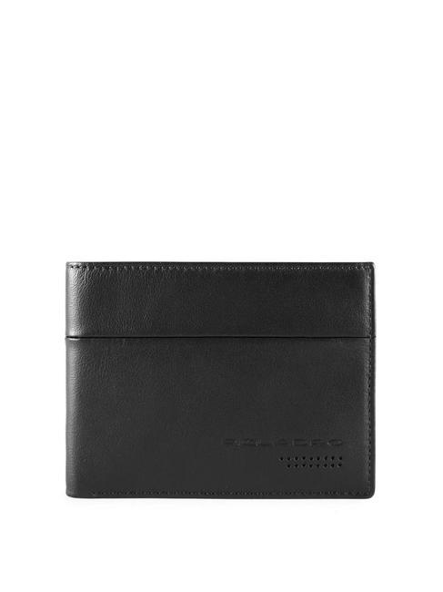 PIQUADRO URBAN Billetera de cuero negro - Carteras Hombre