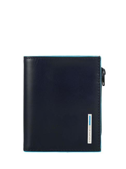 PIQUADRO BLUE SQUARE Monedero de piel azul - Carteras Hombre