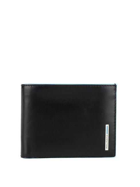 PIQUADRO BLUE SQUARE  Cartera de piel para hombre. negro - Carteras Hombre