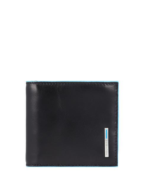 PIQUADRO BLUE SQUARE Cartera de cuero negro - Carteras Hombre