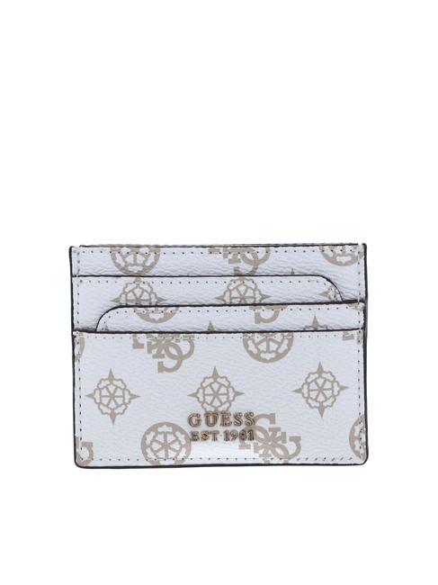 GUESS LAUREL Tarjetero plano logotipo blanco - Carteras Mujer