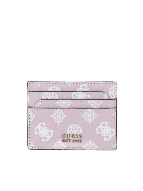 GUESS LAUREL Tarjetero plano logotipo rosa pálido - Carteras Mujer