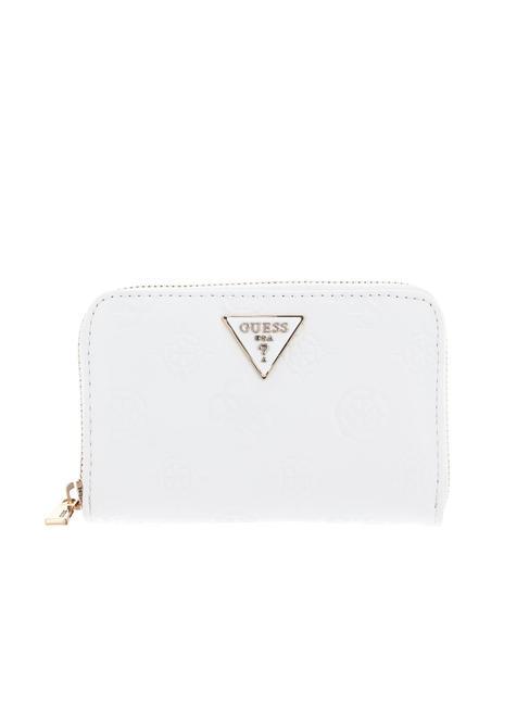 GUESS JENA Cartera mediana con cremallera logotipo blanco - Carteras Mujer