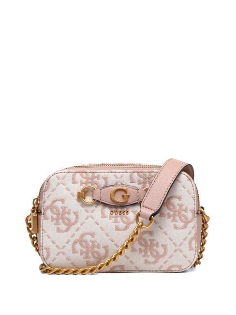 GUESS IZZY Bolso de hombro para cámara logotipo de rosa polvorienta - Bolsos Mujer