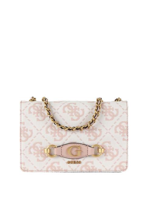 GUESS IZZY Bolso con solapa para el hombro logotipo de rosa polvorienta - Bolsos Mujer