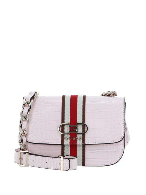 GUESS NELKA Bolso bandolera st coco con solapa Rosa palido - Bolsos Mujer