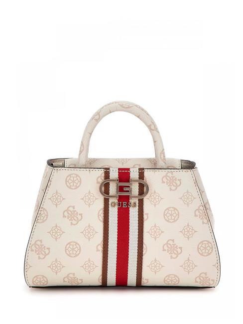 GUESS NELKA Bolso de mano pequeño logotipo de crema - Bolsos Mujer