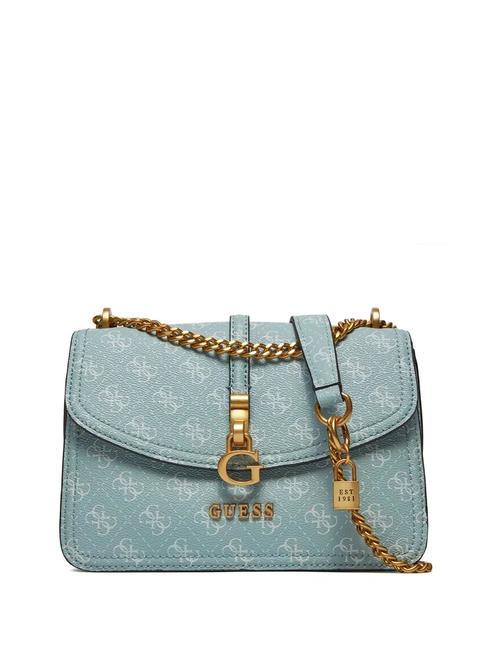 GUESS G JAMES Bolso de hombro, bolso bandolera logotipo turquesa - Bolsos Mujer