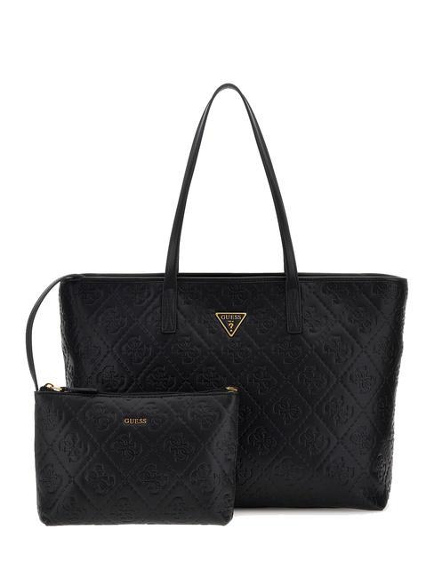 GUESS POWER PLAY Bolso shopping al hombro logotipo negro - Bolsos Mujer