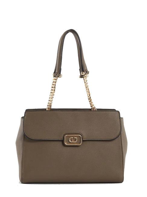 GAUDÌ CLAIRE Bolso bandolera con asas de cadena gris pardo - Bolsos Mujer