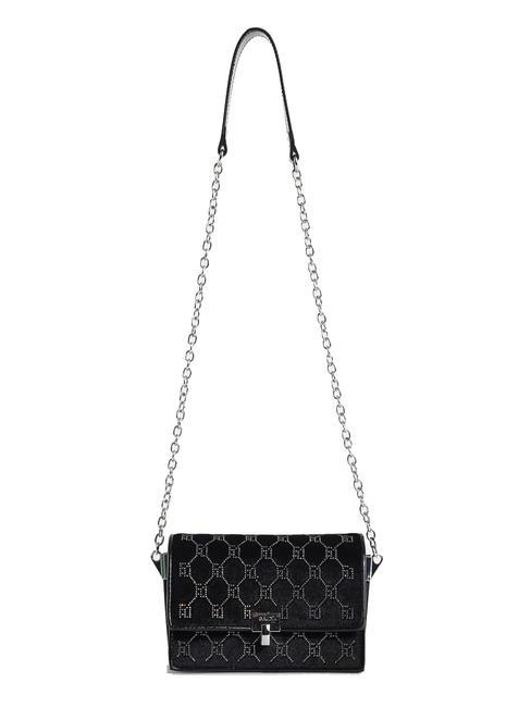 GAUDÌ CHELSIE Mini bolso de terciopelo con pedrería NEGRO - Bolsos Mujer