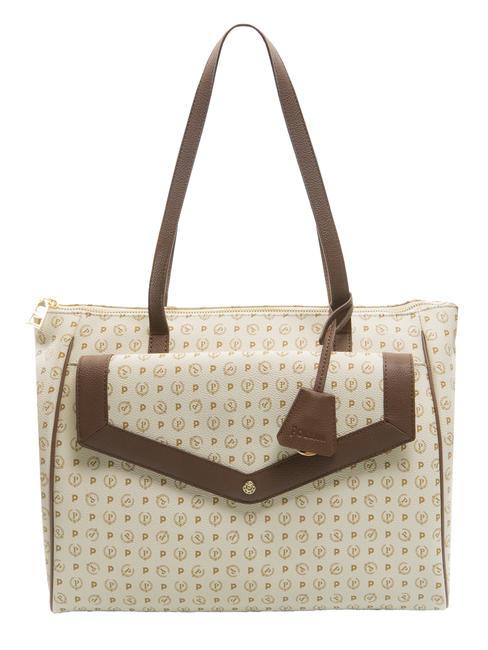 POLLINI HERITAGE Bolsa de la compra  marfil / marrón - Bolsos Mujer