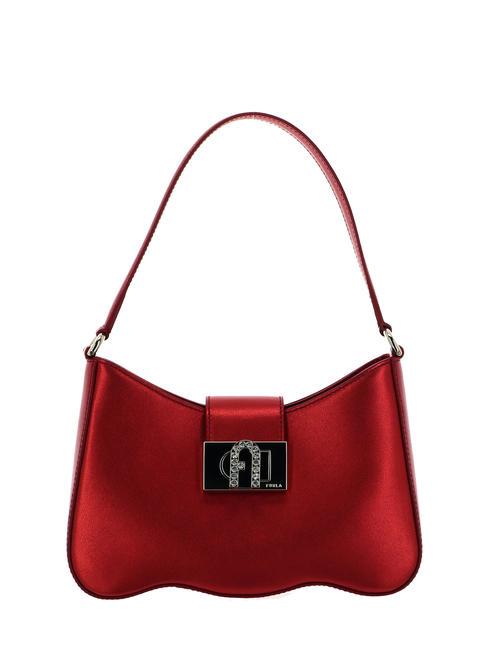 FURLA 1927 Bolso pequeño en piel metalizada. rojo veneciano - Bolsos Mujer