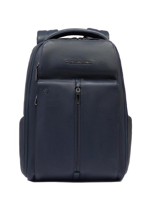 PIQUADRO HEDLEY Mochila de cuero para portátil de 14" azul - Mochilas para portátil