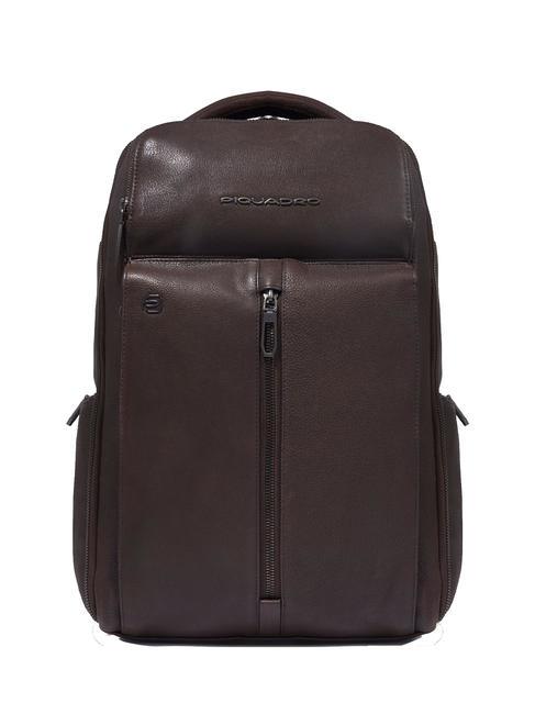 PIQUADRO HEDLEY Mochila de cuero para portátil de 14" MORO - Mochilas para portátil