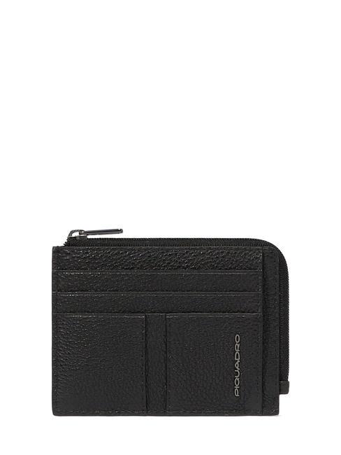 PIQUADRO WOLLEM Cartera plana de piel negro - Carteras Hombre