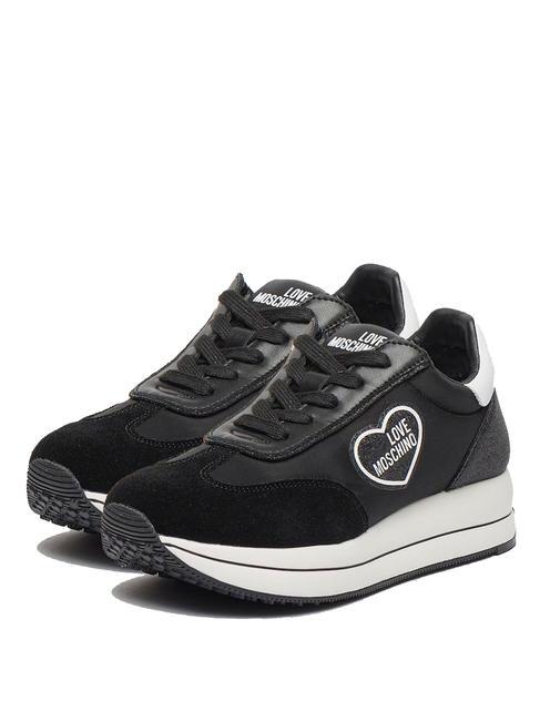 LOVE MOSCHINO RUN 40 Zapatillas con inserciones de purpurina. negro - Zapatos Mujer