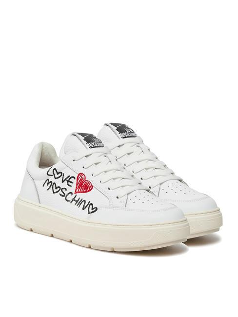 LOVE MOSCHINO BOLD 40 Zapatillas de piel blanco - Zapatos Mujer