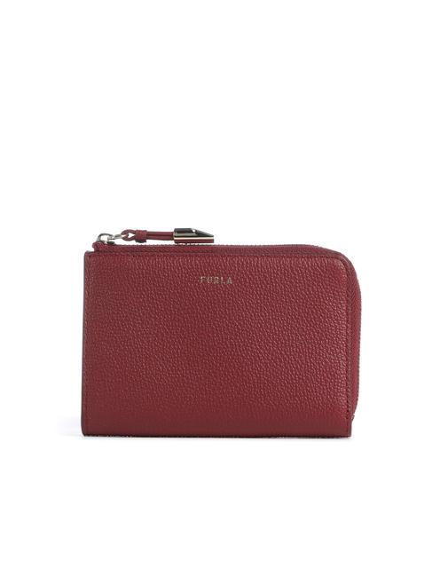 FURLA GOCCIA Tarjetero de piel con cremallera CEREZA d - Carteras Mujer