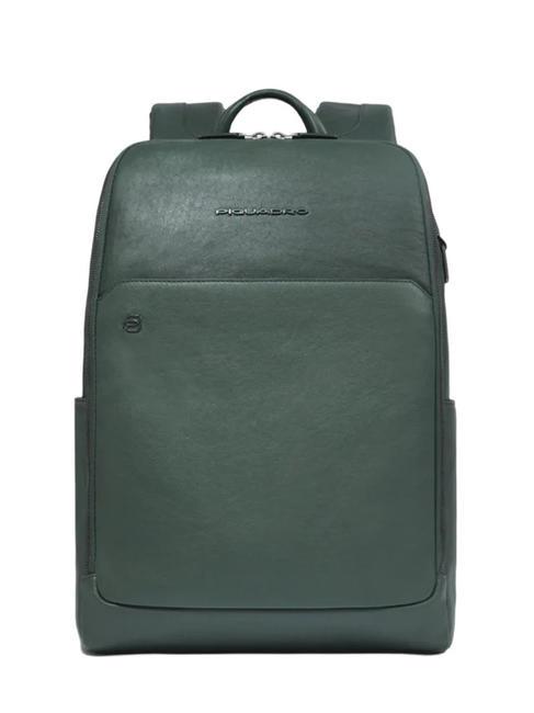 PIQUADRO BLACK SQUARE Mochila de piel para portátil de 14" verde verde - Mochilas para portátil