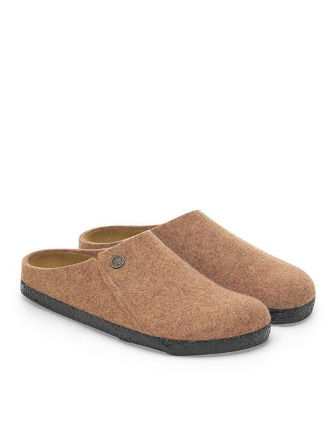 BIRKENSTOCK ZERMATT Zapatilla tipo zueco de fieltro de lana caramelo melange - Zapatos unisex