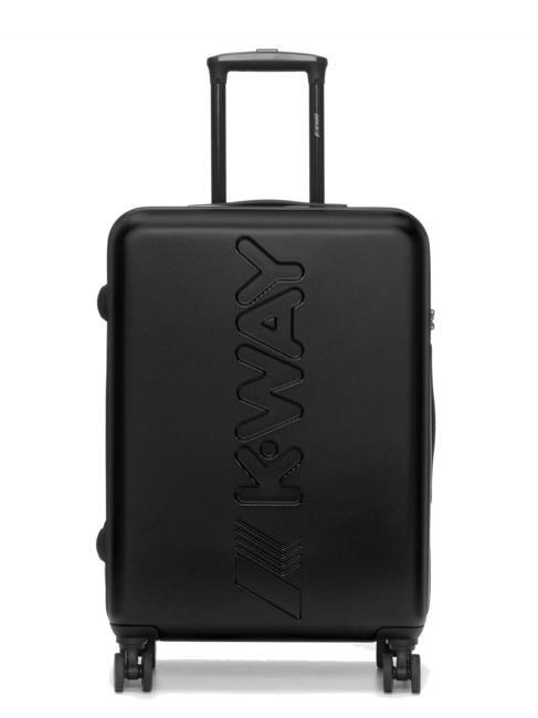 KWAY MAXILOGO Carro de tamaño mediano negro puro/azul md cobalto - Trolley Rígidos