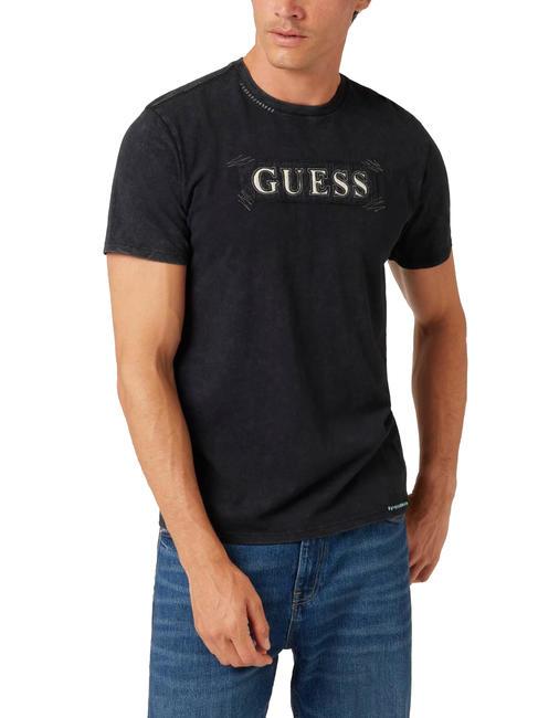 GUESS APPLIQUE Camiseta de algodón jetbla - camiseta