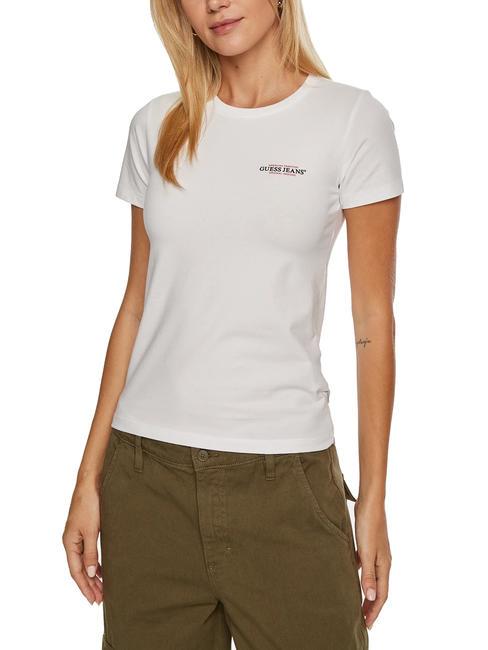 GUESS JEANS SLIM AMERICA Camiseta ajustada purwhite - camiseta