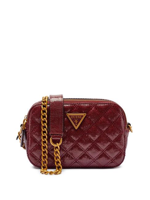 GUESS GIULLY Bolsa funda cámara st lagarto Burdeos - Bolsos Mujer