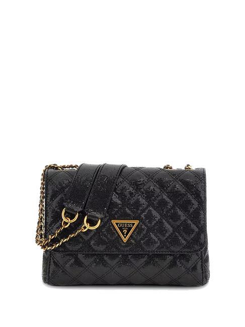 GUESS GIULLY 2 Bolso convertible st lagarto NEGRO - Bolsos Mujer