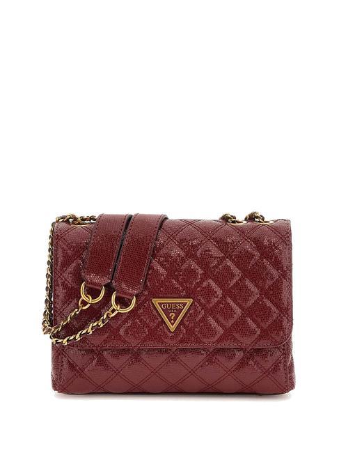 GUESS GIULLY 2 Bolso convertible st lagarto Burdeos - Bolsos Mujer