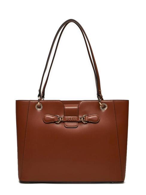 GUESS NOLANA Bolso shopper de hombro COGNAC - Bolsos Mujer