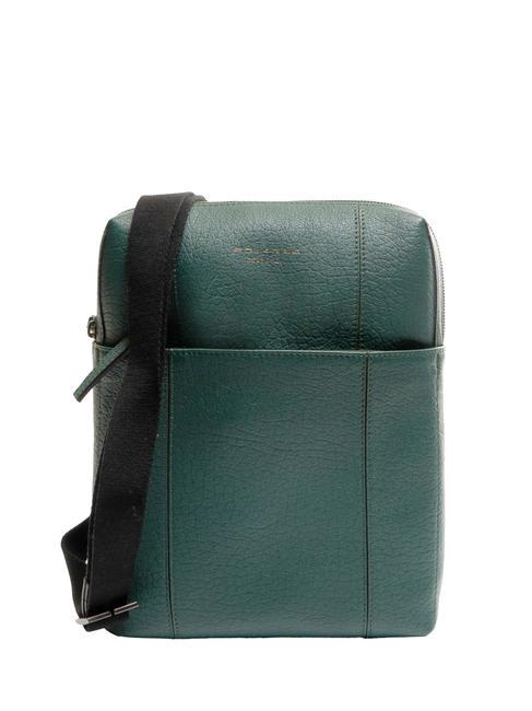 PIQUADRO IMHO bolso de cuero grande VERDE - Bandoleras Hombre