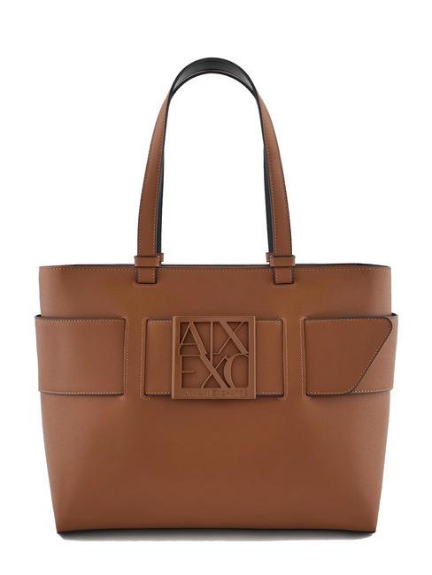 ARMANI EXCHANGE A|X BUCKLE Bolso shopper de hombro whisky - Bolsos Mujer