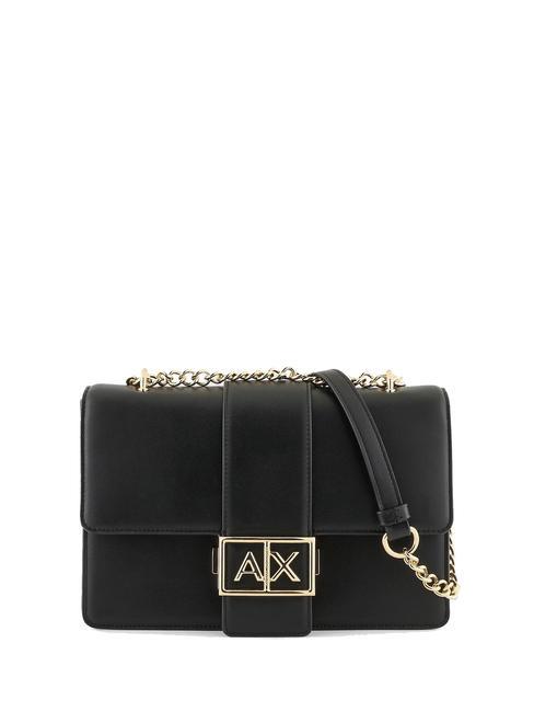 ARMANI EXCHANGE A|X BUCKLE Bolso bandolera mediano negro - Bolsos Mujer