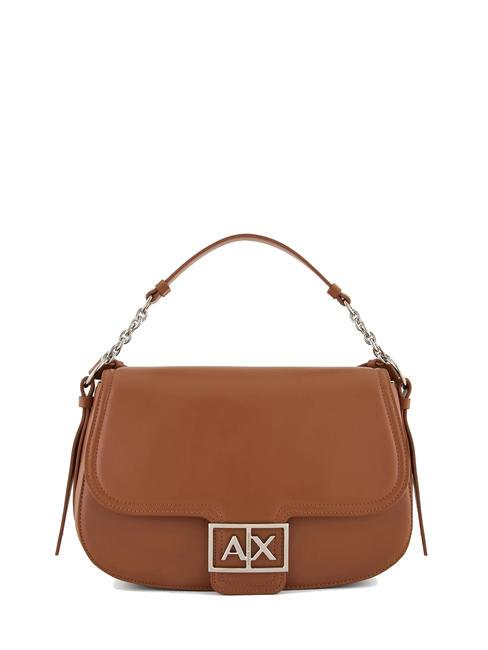 ARMANI EXCHANGE A|X BUCKLE bolso de hombro tipo sillín whisky - Bolsos Mujer