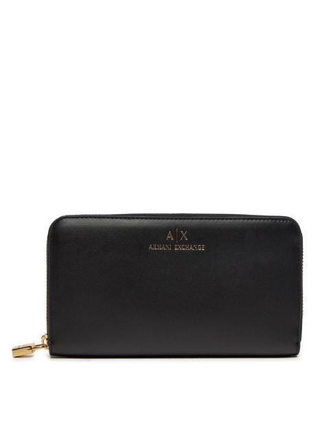 ARMANI EXCHANGE A|X Cartera grande con cremallera alrededor negro - Carteras Mujer