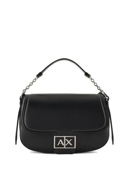 ARMANI EXCHANGE A|X BUCKLE bolso de hombro tipo sillín negro - Bolsos Mujer